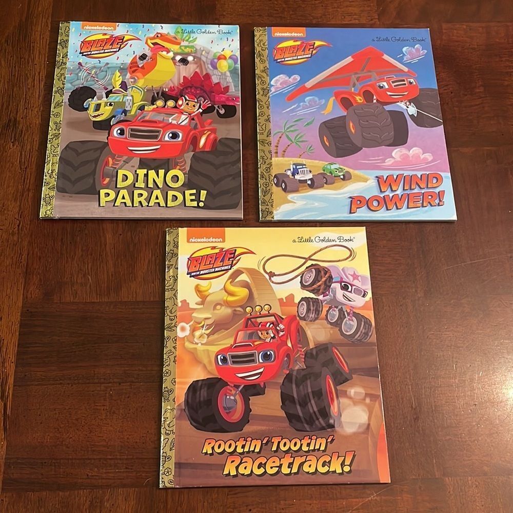 Nickelodeon Little Golden Book Blaze Monster Machines Set of 3 Book